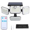 Solar Powered Wall Lights Outdoor Solar Motion Sensor Lights with 4 Adjustable Heads 333Pcs LED Beads 120¬∞ Sensing Angle Remote Control Waterproof fo