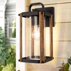 Outdoor Wood Grain Porch Lights, Waterproof Wall light for patio,  yard, front door, garden