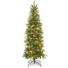 Pencil Christmas Tree with 180 Warm White and Multi-color LED Lights