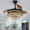 Modern Smart Ceiling Fan APP RC Adjustable 6 Level Speed Pendant Lighting Luminaire Bedroom 3 Heads Led Fandelier Lamp Indoor