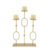 CosmoLiving by Cosmopolitan 3 Holder Gold Metal Candelabra