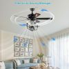 52 Inch Crystal Chandelier Fan with Lights and Remote Control, Modern Ceiling Fan with Dual Finish Reversible Blades, Fandelier for Living Room