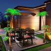 Solar Palm Glow: 7FT Patio Decor