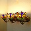 Tiffany style Wall Lamp Mounted Sconce Fixture 3-Light Baroque Design Glass Shade Lighting Hanging Bedroom Home Decoration