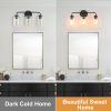 3-Light with Clear Glass Glacier Shade Unique Hand-make Lampshade Industrial Indoor Light Fixture for Bathroom Living Room Bedroom E26 Socket [No Bulb