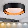 16.93Inch Flush Mount Ceiling Light 24W, 5 CCT Selectable (2700k 3000k 3500k 4000k 5000k) Dimmable Ceiling Light Fixture