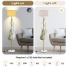 Freestanding Tall Pole Floor Lamp with Coat Rack