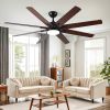 72 inch Large Ceiling Fans with Lights and Remote, Indoor/Outdoor Black Modern Ceiling Fan for Kitchen Living Room Patio