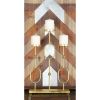 CosmoLiving by Cosmopolitan 3 Holder Gold Metal Candelabra