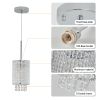 Modern Crystal Pendant Light 3-Pack Adjustable Chrome Hanging Ceiling Fixture with Clear Beads, Elegant Design for Kitchen Island, Dining Room