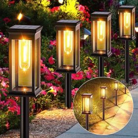 4pcs Solar Pathway Lights Outdoor, Solar Garden Lights Outdoor (Number of Lights: 6PCS)