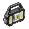 Multi-functional Rechargeable LED Flashlight Work Light Portable Carry Light Solar Charging Support 6 Lighting Modes