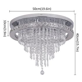 Modern Dimmable For Bedroom Pendant Light With Remote Control Dining Room Fixtures Home Decor Hanging Chandelier Ceiling Lamp (Lampshade Color: Dia50cm, Emitting Color: Warm White)