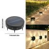 Solar Lights Outdoor Waterproof | Solar Walkway Lights Outdoor | Pathway Lights Solar Ground Lights 6 LED Solar Powered Disk Lig