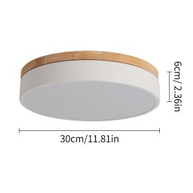 Modern Wooden Led Ceiling Lamp Aisle Light Bedroom Corridor Decor Balcony Minimalist Chandelier Pendant Light Bathroom Fixture (Emitting Color: changeable, Body Color: Round C)