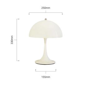 Vintage Mushroom Table Lamp Ornament Light for Livingroom Bedside Minimalist Home Decor Desk Lamp Office Study Reading Lighting (Emitting Color: A, Body Color: US Plug)