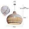 LED Rattan Chandelier Pendant Lamp for Japanese Restaurant Nordic Kitchen and Retro Tea Room Decor Handmade Lighting Fixtures