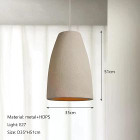 Wabi Sabi Cream Style Led Chandelier Restaurant Bar Dining Room Home Decor Pendant Lights Bedroom Bedside Hanging Lamp Fixture (Emitting Color: 3 colors light, Body Color: A-D35 H51cm)