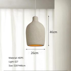 Wabi Sabi Cream Style Led Chandelier Restaurant Bar Dining Room Home Decor Pendant Lights Bedroom Bedside Hanging Lamp Fixture (Emitting Color: warm light, Body Color: C-D26 H46cm)