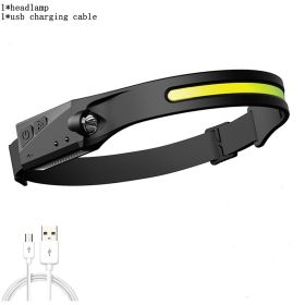 Z30 550LM COB LED Induction Riding Headlamp 1200mAh USB Rechargeable Hunting Flashlight Work Light 3 Modes Flashlight Torch (Plug Type: EU, Emitting Color: B Packing)