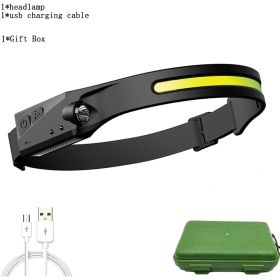 Z30 550LM COB LED Induction Riding Headlamp 1200mAh USB Rechargeable Hunting Flashlight Work Light 3 Modes Flashlight Torch (Plug Type: AU, Emitting Color: E Packing)