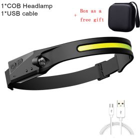 Z30 550LM COB LED Induction Riding Headlamp 1200mAh USB Rechargeable Hunting Flashlight Work Light 3 Modes Flashlight Torch (Plug Type: EU, Emitting Color: A Packing)