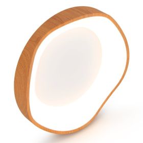 24W Modern LED Mount Ceiling Light with Wood Pattern and Metal Frame (Color: Natural)