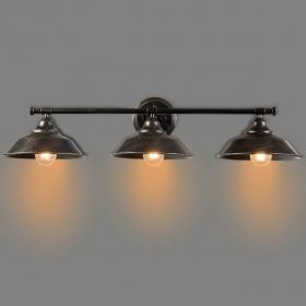 3-Light Modern Bathroom Wall Sconce Wall Lamp (Color: Matte black painted gold)