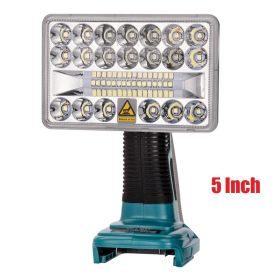 12W 18W Portable Lamp LED Light USB Charger For Makita 14.4V-20V Work Tool Li-ion Battery BL1830 BL1860 BL1845 Outdoor Flash (Bundle: Bundle 1, Color: 18W 5 Inch)