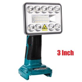 12W 18W Portable Lamp LED Light USB Charger For Makita 14.4V-20V Work Tool Li-ion Battery BL1830 BL1860 BL1845 Outdoor Flash (Bundle: Bundle 1, Color: 12W 3 Inch)