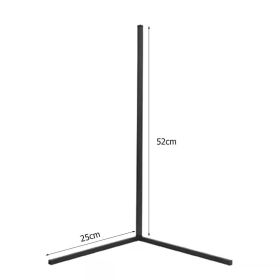 Corner Floor Lamp Modern Simple LED Rod Floor Lamps for Bedroom Living Room Decor Atmosphere Standing Light Indoor Lighting (Color: warm light, Lampshade Color: 52cm black)