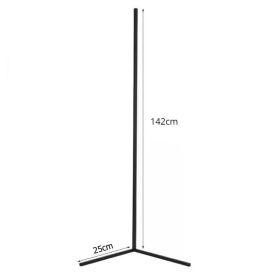 Corner Floor Lamp Modern Simple LED Rod Floor Lamps for Bedroom Living Room Decor Atmosphere Standing Light Indoor Lighting (Color: RGB, Lampshade Color: 142cm black)