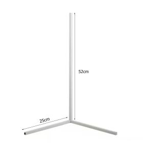 Corner Floor Lamp Modern Simple LED Rod Floor Lamps for Bedroom Living Room Decor Atmosphere Standing Light Indoor Lighting (Color: White Light, Lampshade Color: 52cm White)