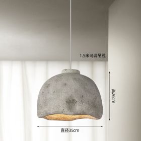 Wabi Sabi Cream Style Led Chandelier Restaurant Bar Dining Room Home Decor Pendant Lights Bedroom Bedside Hanging Lamp Fixture (Emitting Color: 3 colors light, Body Color: D-D35 H26cm)