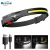 Z30 550LM COB LED Induction Riding Headlamp 1200mAh USB Rechargeable Hunting Flashlight Work Light 3 Modes Flashlight Torch