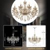 TRY-YEAN Vintage Crystal 10 Arm Cognac Chandelier Classic K9 Crystals Drop Pendant Lighting for Living Room Bedroom Hallway E14