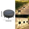 Solar Lights Outdoor Waterproof | Solar Walkway Lights Outdoor | Pathway Lights Solar Ground Lights 6 LED Solar Powered Disk Lig