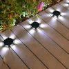 Solar Lights Outdoor Waterproof | Solar Walkway Lights Outdoor | Pathway Lights Solar Ground Lights 6 LED Solar Powered Disk Lig