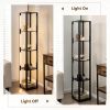 64 Inch Floor Lamp with 3-Level Dimmable LED Bulbs and Rotatable LED Poles