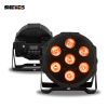 SHEHDS LED Flat Par 7x18W RGBWA+UV Light DMX512 6-10CH Stage Light Stroboscope For Home Entertainment Professional Stage