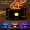 3D Flame Humidifier, Portable Silent Aromatherapy Essential Oil Diffuser With Flame Night Light For Home, Office