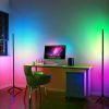 Voice Control RGB Corner Floor Lamp Bluetooth Led Lighting for Living Room Bedroom Home Decor Dimmable Color Changing Mood Light