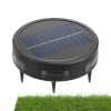 Solar Lights Outdoor Waterproof | Solar Walkway Lights Outdoor | Pathway Lights Solar Ground Lights 6 LED Solar Powered Disk Lig