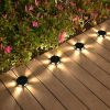 Solar Lights Outdoor Waterproof | Solar Walkway Lights Outdoor | Pathway Lights Solar Ground Lights 6 LED Solar Powered Disk Lig