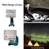 12W 18W Portable Lamp LED Light USB Charger For Makita 14.4V-20V Work Tool Li-ion Battery BL1830 BL1860 BL1845 Outdoor Flash