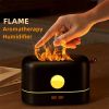 3D Flame Humidifier, Portable Silent Aromatherapy Essential Oil Diffuser With Flame Night Light For Home, Office