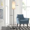 Floor Lamp for Living Room, Modern Standing Lamps with Lampshade, Minimalist Tall Lamp with Foot Switch for Living Room, Bedroom, Kids Room