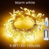 1pc; Fairy Lights Led Firecracker Lights 8 Twinkling Modes USB Remote With Timer Waterproof Cluster Starry String Lights