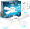 Socket Fan Light Original ‚Äì Warm Light Ceiling Fans with Lights and Remote | with Replacement for Bulb/Ceiling