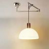 Retro Shift Telescopic Long Pole Single Head Chandelier Bag House Restaurant Lamp Simple Creative Rocker Arm Study Light